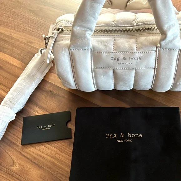 RAG & BONE LEATHER DUFFLE CLOUD MINI NWT - Picture 6 of 7